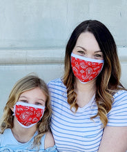 Load image into Gallery viewer, Red Bandana Adult and Child
